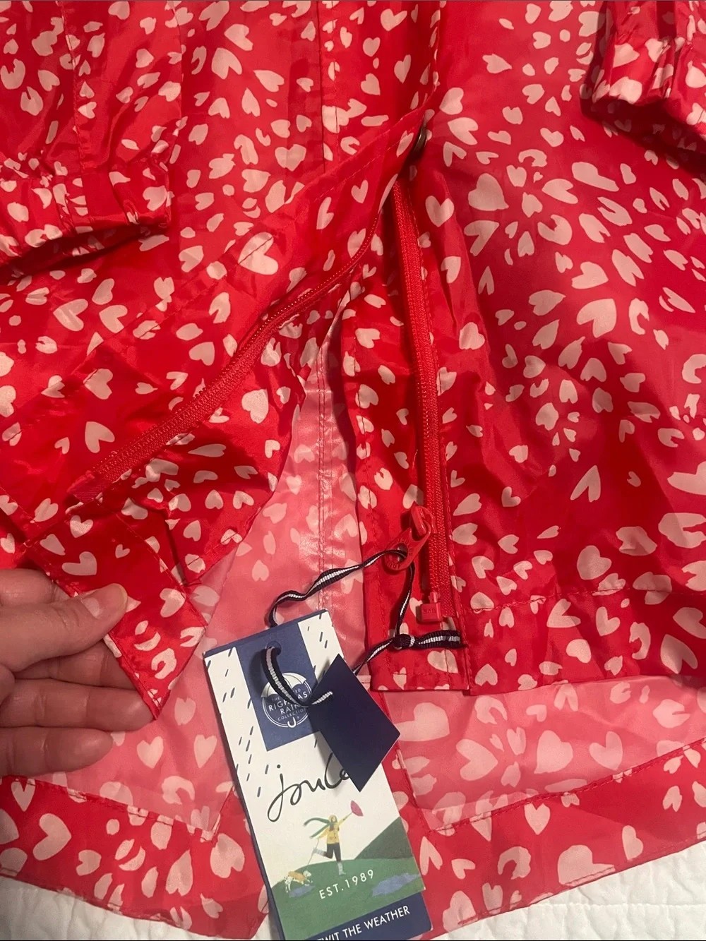 Women's Red Heart Print Crossbody Bag - Unbranded